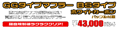 シグナスX SR【4型】【EBJ-SEA5J】用 GGタイプマフラー BSタイプ ホワイトカーボン ￥44,000（税込）
