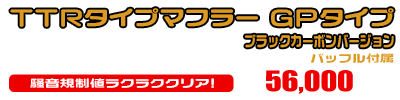 エリミネーター250V用 TTRタイプマフラー GPタイプ ブラックカーボンバージョン ￥56,000（税込）