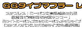 フェイズ用 GGタイプマフラー BSタイプ ホワイトカーボン,ブラックカーボン￥41,000（税込）　メタルタイプ￥35,000（税込）