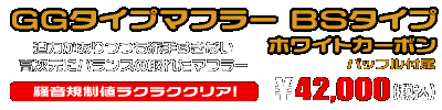 MF12フォルツァ Si用 GGタイプマフラー BSタイプ ホワイトカーボン ￥42,000（税込）