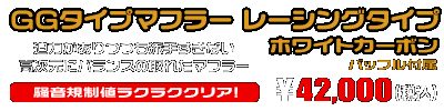 MF12フォルツァ Si用 GGタイプマフラー レーシングタイプ ホワイトカーボン ￥42,000（税込）