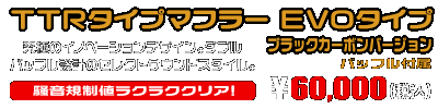 MF12フォルツァ Si用 TTRタイプマフラー EVOタイプ ブラックカーボンバージョン ￥60,000（税込）