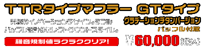 MF12フォルツァ Si用 TTRタイプマフラー GTタイプ グラデーションチタンバージョン ￥60,000（税込）