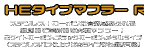 ジェンマ用 HEタイプマフラー RSタイプ ホワイトカーボン,ブラックカーボン￥49,000（税込）　メタルタイプ￥45,000（税込）