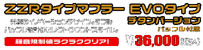 ジョグ／ジョグデラックス【2BH-AY01】用 ZZRタイプマフラー EVOタイプ チタンバージョン