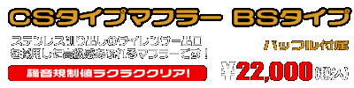 PGM-FI リトルカブ・PGM-FI カブ50用 CSタイプマフラー BSタイプ ￥20,000（税込）