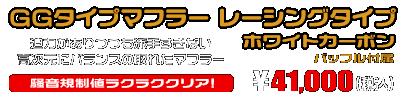 SG17J マグザム用 GGタイプマフラー レーシングタイプ ホワイトカーボン ￥41,000（税込）