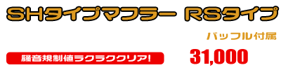SG17J マグザム用 SHタイプマフラー RSタイプ ￥31,000（税込）