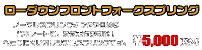 NMAX125【8BJ-SEL1J】用 ローダウンフロントフォークスプリング ￥5,000（税込）