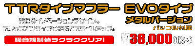 レブル250【2BK-MC49】用 TTRタイプマフラー EVOタイプ メタルバージョン ￥38,000（税込）