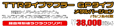 レブル250【2BK-MC49】用 TTRタイプマフラー GPタイプ メタルバージョン ￥38,000（税込）