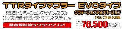 TMAX530【 SJ12J・SJ091・SJ092 】用 TTRタイプマフラー EVOタイプ グラデーションチタンバージョン ￥76,500（税込）