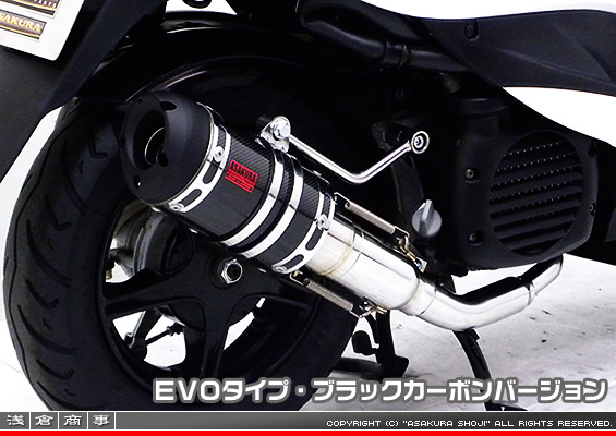 ジョグ【JBH-SA36J】・ジョグZR【JBH-SA39J】用 ZZRタイプマフラー EVOタイプ ブラックカーボンバージョン