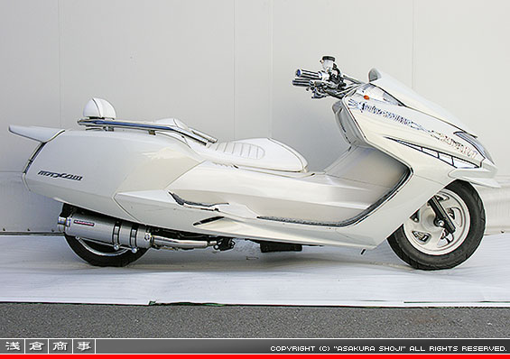 SG17J マグザム用 GGタイプマフラー BSタイプ ホワイトカーボン