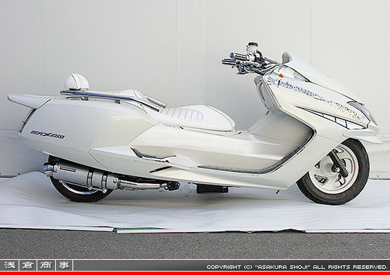 SG17J マグザム用 GGタイプマフラー レーシングタイプ ホワイトカーボン