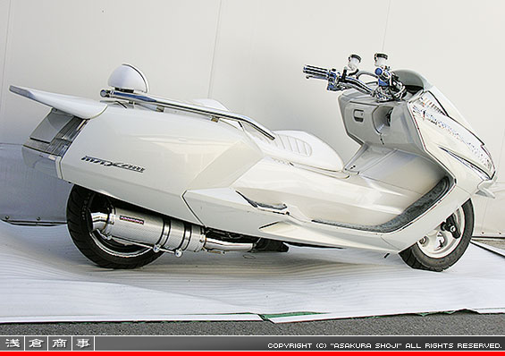 SG17J マグザム用 GGタイプマフラー レーシングタイプ ホワイトカーボン