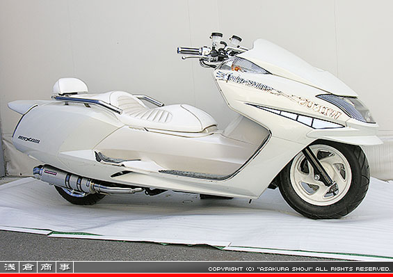SG17J マグザム用 GGタイプマフラー レーシングタイプ ホワイトカーボン