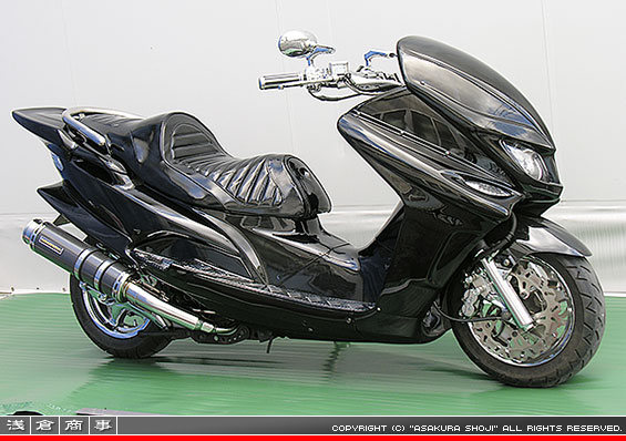 マジェスティ125用 GGタイプマフラー BSタイプ ブラックカーボン