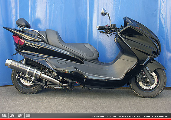 5GM,5SJ マジェスティ250用 GGタイプマフラー BSタイプ ブラックカーボン