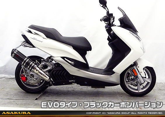 マジェスティS【JBK-SG28J】（SMAX【SG271】）用 TTRタイプマフラー EVOタイプ ブラックカーボンバージョン
