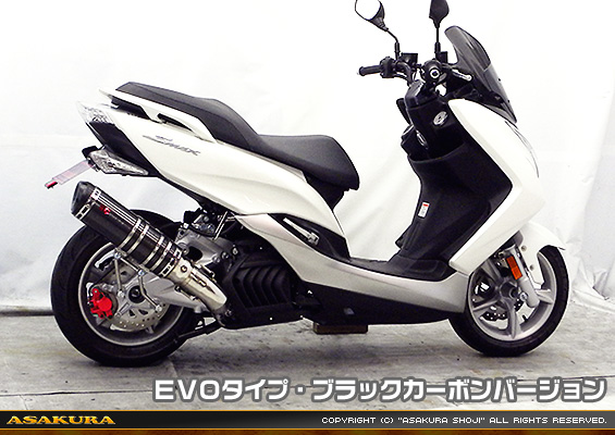 マジェスティS【JBK-SG28J】（SMAX【SG271】）用 TTRタイプマフラー EVOタイプ ブラックカーボンバージョン