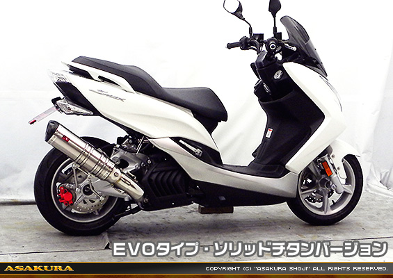 マジェスティS【JBK-SG28J】（SMAX【SG271】）用 TTRタイプマフラー EVOタイプ ソリッドチタンバージョン