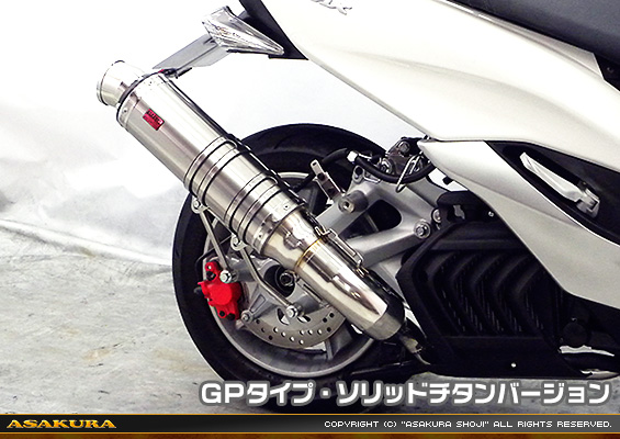 マジェスティS【JBK-SG28J】（SMAX【SG271】）用 TTRタイプマフラー GPタイプ ソリッドチタンバージョン