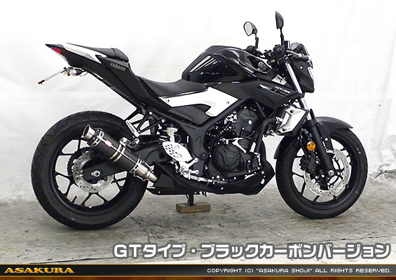 MT-25【JBK-RG10J】/MT-03【EBL-RH07J】用 TTRタイプマフラー GTタイプ ブラックカーボンバージョン