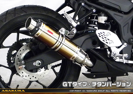 MT-25【JBK-RG10J】/MT-03【EBL-RH07J】用 TTRタイプマフラー GTタイプ チタンバージョン