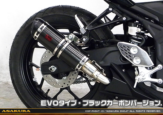 MT-25【2BK-RG43J】/MT-03【2BL-RH13J】用 TTRタイプマフラー EVOタイプ ブラックカーボンバージョン