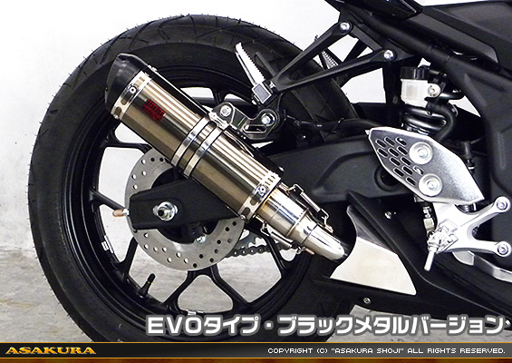 MT-25【2BK-RG43J】/MT-03【2BL-RH13J】用 TTRタイプマフラー EVOタイプ ブラックメタルバージョン