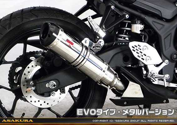 MT-25【2BK-RG43J】/MT-03【2BL-RH13J】用 TTRタイプマフラー EVOタイプ メタルバージョン