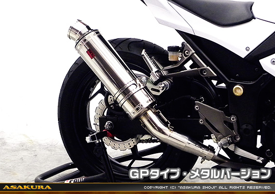 Ninja250【JBK-EX250L】／Z250【JBK-ER250C】用 TTRタイプマフラー GPタイプ メタルバージョン