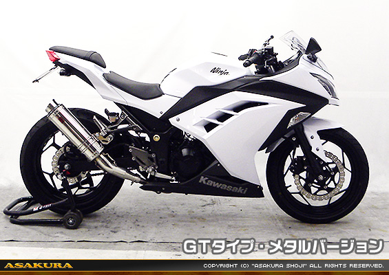 Ninja250【JBK-EX250L】／Z250【JBK-ER250C】用 TTRタイプマフラー GTタイプ メタルバージョン