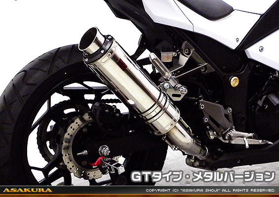 Ninja250【JBK-EX250L】／Z250【JBK-ER250C】用 TTRタイプマフラー GTタイプ メタルバージョン