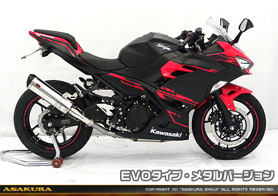 Ninja250【2BK-EX250P】用 TTRタイプマフラー EVOタイプ メタルバージョン