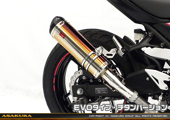 Ninja250【2BK-EX250P】用 TTRタイプマフラー EVOタイプ チタンバージョン