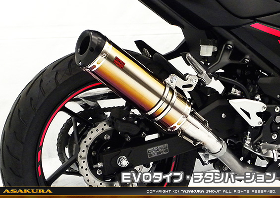 Ninja250【2BK-EX250P】用 TTRタイプマフラー EVOタイプ チタンバージョン