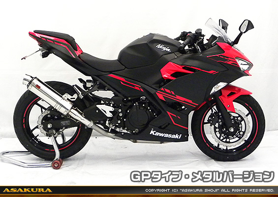 Ninja250【2BK-EX250P】用 TTRタイプマフラー GPタイプ メタルバージョン