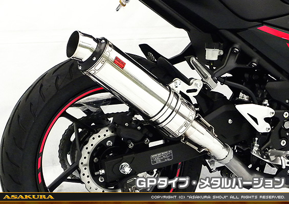 Ninja250【2BK-EX250P】用 TTRタイプマフラー GPタイプ メタルバージョン