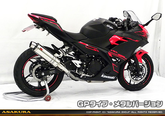 Ninja250【2BK-EX250P】用 TTRタイプマフラー GPタイプ メタルバージョン