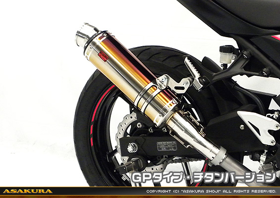 Ninja250【2BK-EX250P】用 TTRタイプマフラー GPタイプ チタンバージョン