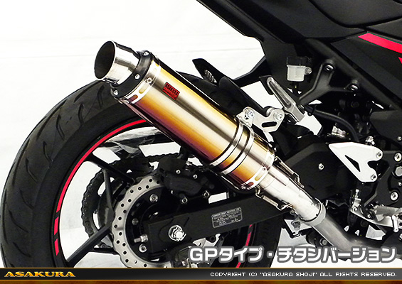 Ninja250【2BK-EX250P】用 TTRタイプマフラー GPタイプ チタンバージョン