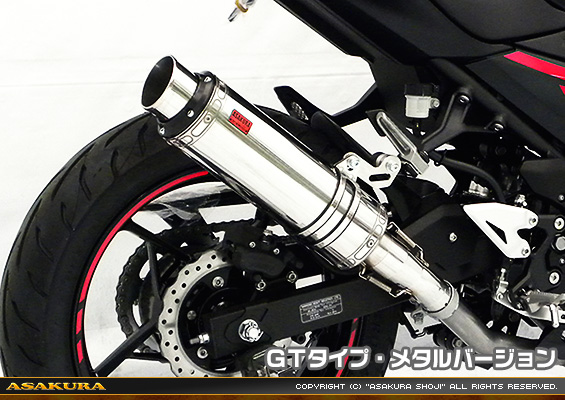 Ninja250【2BK-EX250P】用 TTRタイプマフラー GTタイプ メタルバージョン