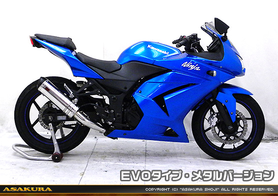 Ninja250R【JBK-EX250K】用 TTRタイプマフラー EVOタイプ メタルバージョン