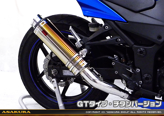 Ninja250R【JBK-EX250K】用 TTRタイプマフラー GTタイプ チタンバージョン