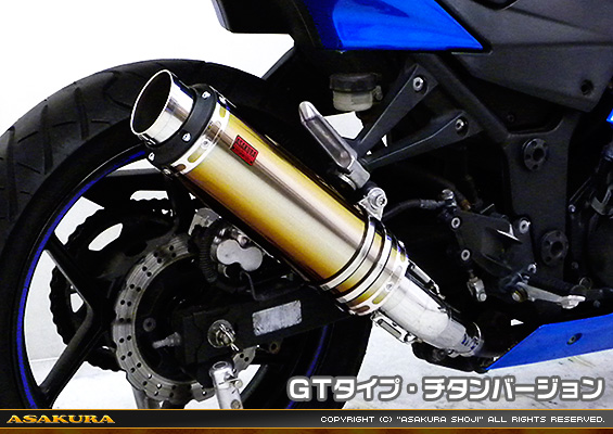 Ninja250R【JBK-EX250K】用 TTRタイプマフラー GTタイプ チタンバージョン