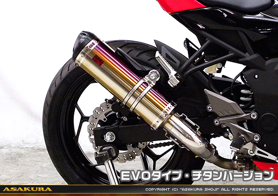 Ninja250SL【JBK-BX250A】用 TTRタイプマフラー EVOタイプ チタンバージョン