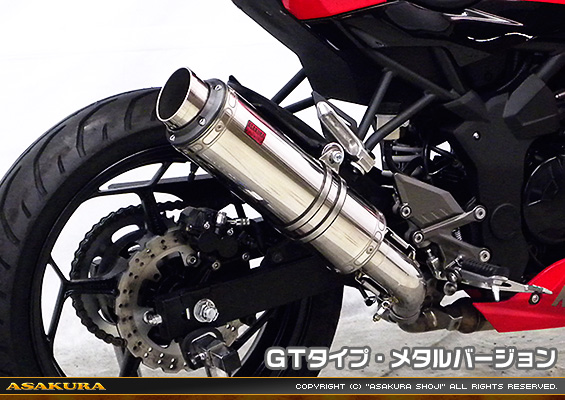Ninja250SL【JBK-BX250A】用 TTRタイプマフラー GTタイプ メタルバージョン