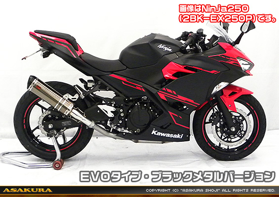 Ninja400【2BL-EX400G】用 TTRタイプマフラー EVOタイプ ブラックメタルバージョン